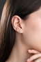Heliophilia Silver Pendientes de Plata de Ley 925 con Baño de Oro Rosa y Circón